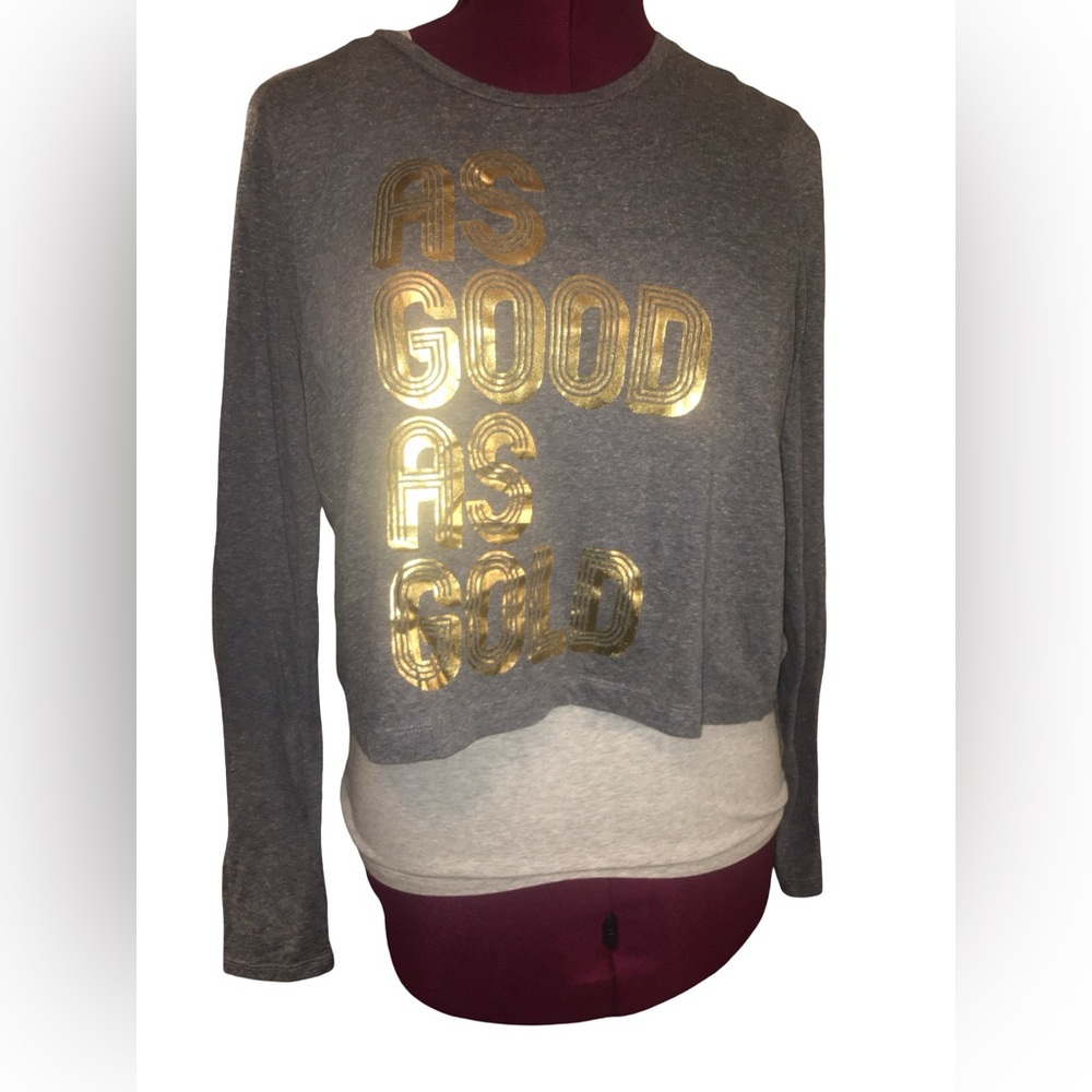 Tokyo Darling Long Sleeve Top with Gold Foil Graphic